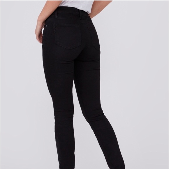 PAIGE edgemont black skinny zipper jean - Picture 3 of 14